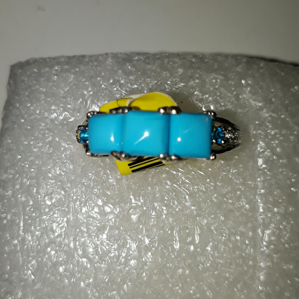 RING - SLEEPING BEAUTY TURQUOISE, APATITE, ZIRCON